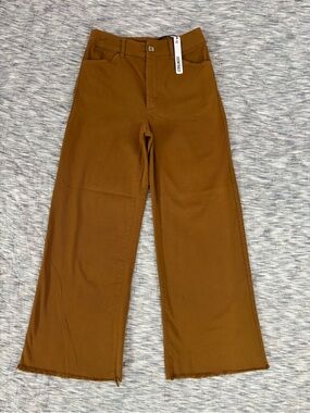 Self Contrast Cotton High Rise Wide Leg Pants Sz XS NWT | Self Contrast Pants -